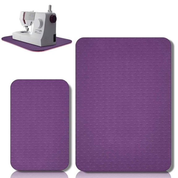 2 Sizes Sewing Machine Muffling Mat & Foot Pedal Mat, Reduce Vibrations Noise & Anti Bounce, Non Slip Serger Sewing Machine Mat for Quilting Embroidery