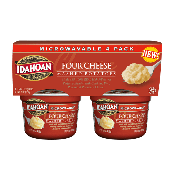 Idahoan Four Cheese Mashed Potatoes GlutenFree, Real Idaho Potatoes