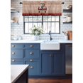 thumbnail image 6 of Merry Christmas Valances for Windows, Red Xmas Trucks Gnome Pine Tree Plaid Wooden Light Filtering Window Treatment Valances, Rod Pocket Small Curtains for Kitchen/Bathroom, 42"x12", 6 of 9