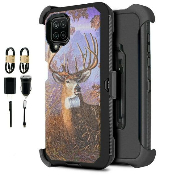 Value Pack ! for Samsung Galaxy A12 Phone Case 360° Cover Clip Kickstand Holster Hybrid Shock Bumper