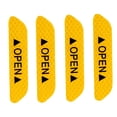 thumbnail image 2 of Riwesomey 4 Uds. De cinta reflectante de seguridad para puerta de coche, pegatinas de señal abierta, calcomanías de alerta, marca de advertencia Herramientas de reparación de automóviles Amarillo, 2 of 5