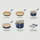 thumbnail image 2 of Ninja Juego de utensilios de cocina de cerámica, 11 piezas de vida extendida con agarre cómodo, sartenes antiadherentes, ollas, sin PTFE, apto para horno y lavavajillas, compatible con estufa, azul ma, 2 of 5