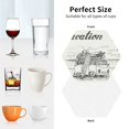thumbnail image 6 of Gaeub Summer Vacation Scene With Camping Van Print 4 Pcs Leather Coasters for Drinks ,Drink Coasters Sets,Drink Table Cup Coasters for Living Room Kitchen Coffee Decor-Hexagon, 6 of 6