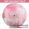thumbnail image 4 of Voleibol EVZOM, talla 5, suave y ligero, de poliuretano rosa, 4 of 9