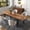 Walnut+black 6, variant on Multifunctional Extendable Console Table 118.11in, Space Saving Dining Table for Kitchen Living Room, Brown MDF