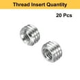 thumbnail image 3 of Uxcell 20pcs Thread Repair Inserts M10 x 1.5 Male to M6 x 1 Female Thread 6mm Long Stainless Steel Reducing Nuts Metric Self Tapping Sleeves, 3 of 7