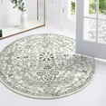 thumbnail image 4 of Wonnitar 4'Round Bohemian Medallion Rug,Oriental Distressed Small Round Area Rug Vintage Washable Entryway Foyer Mat Non-Slip Non-Shedding Low-Pile Sofa Bathroom Carpet, 4 of 6