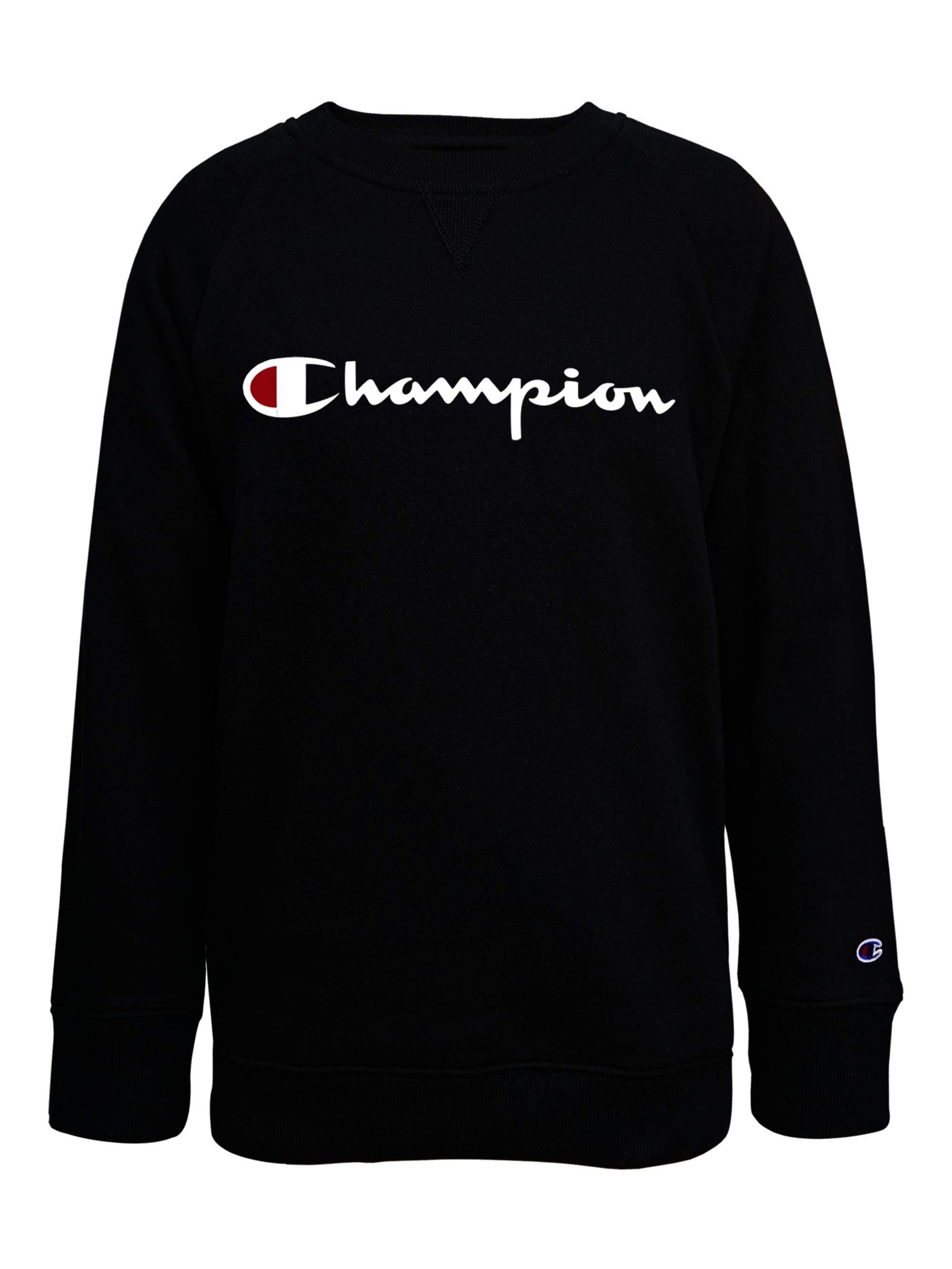 Champion Girls Classic Logo Fleece Crew Sweatshirt, Sizes 7-16 ...