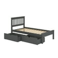 thumbnail image 2 of Donco Kids Contempo Mission Twin Dark Grey Bed with Dual Underbed Drawers, 2 of 6