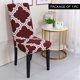 thumbnail image 2 of Funda de Silla de Comedor de Spandex Stretch PiccoCasa, Protector de Cuadro Floral, Rojo+Blanco Medio, 2 of 7