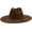 Brown, variant on 10cm Big Wide Brim Fedora Hats for Women Men Western Suede Large Panama Hat Outdoor Caps