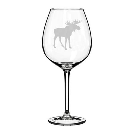 Wine Glass Goblet Moose (20 oz Jumbo)