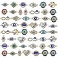 thumbnail image 1 of 50pcs Alloy Mix Style Enamel Eye Charms Assorted Evil Eye Connector Rhinestone Diamond Evil Eye Link Charms for Jewelry Making Bracelet Earring Neckla, 1 of 4