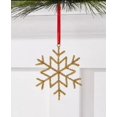 thumbnail image 1 of Ornement Flocon de Neige Doré Brillant, 1 of 1