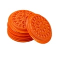 thumbnail image 1 of Soporte para pestañas de 100 Uds., cantidad abundante, paleta de pestañas ligeras de PVC, duradero, para principiantes, regalo para el hogar, Ayudas para vestirse con gancho de botón Naranja Qarigey CE015313-03, 1 of 6