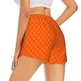 thumbnail image 4 of Picia Orange Scales Pattern Women's 2 in 1 Athletic Running Shorts High Waisted Workout Casual Gym Sweat Shorts with Comfy Liner Zipper Pockets-XX-Large, 4 of 9