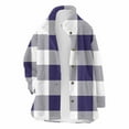 thumbnail image 5 of ZUKMRJPC Women's Long Plaid Jacket Oversized Lapel Button Down Mid Long Fleece Overcoat Casual Warm Winter Coats with Pockets, 5 of 7