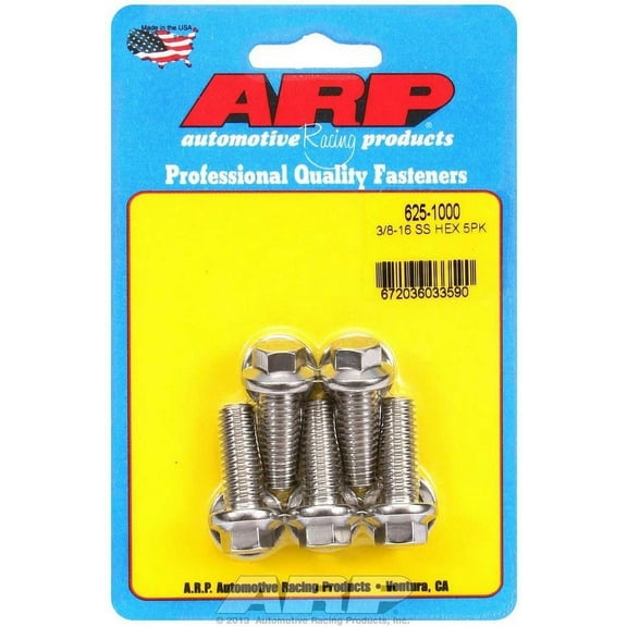 ARP 625-1000 3/8-16 x 1.000 hex 7/16 wrenching SS bolts