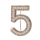 thumbnail image 2 of 6 Broches con El Número 5 para Mujer, Accesorios de Vestir Adecuados para Cualquier Ocasión, Dorado, 2 of 7