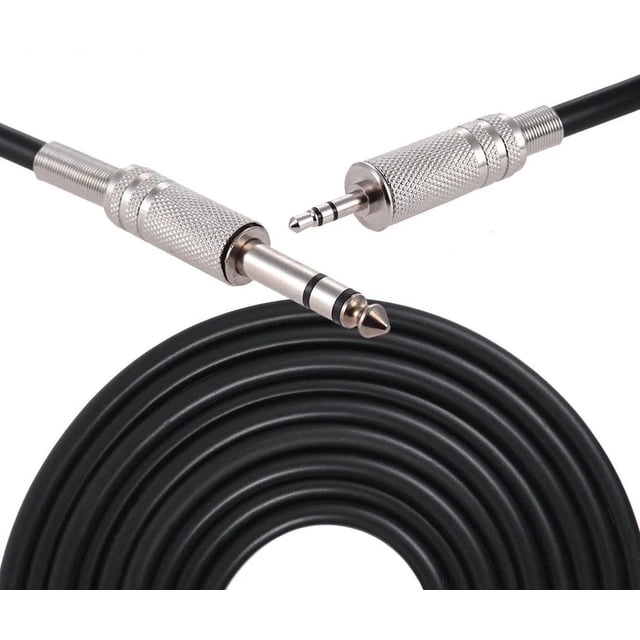 Cable de audio negro DC3.5 línea micrófono mezclador audio tres núcleos a línea de audio