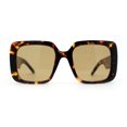 thumbnail image 1 of Womens Mod Large Rectangle Butterfly Chic 90s Designer Sunglasses Tortoise Light Brown, 1 of 4