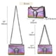 thumbnail image 2 of Bolso de mano DEEPMEOW de piel sintética con estampado de cocodrilo morado para mujer, 2 of 6