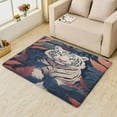 thumbnail image 3 of White Tiger Rug 4x5 Area Rugs for Bedroom Living Room, Wild Animal Area Rug, Tiger Carpet Machine Washable Non-Slip Rug, Soft Low Pile Area Rug, Indoor Decorative Rugs d&ip116, 3 of 6
