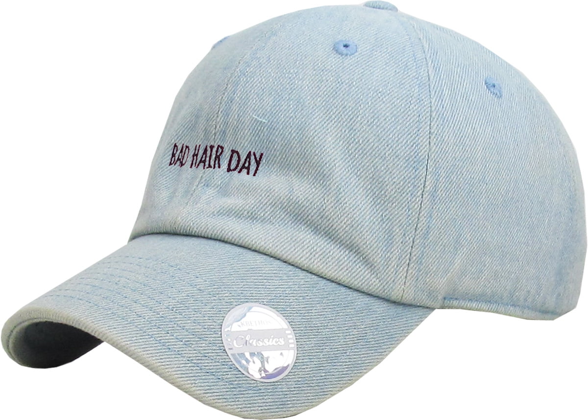 Bad Hair Day Medium Denim Dad Hat 