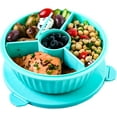 ® Salad Bowl Leakproof with Lid, 3Section Removable Divider, 4.2