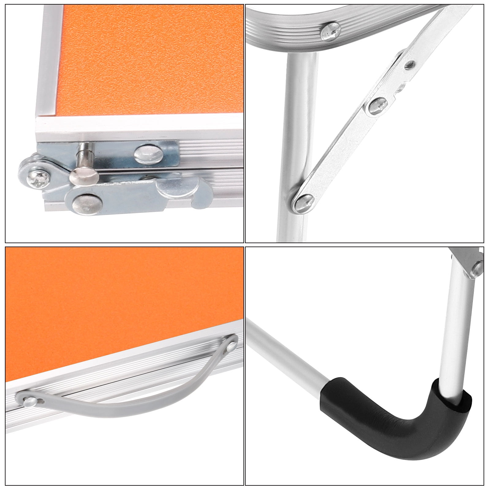Unique Bargains Foldable Portable Lap Desk Picnic Bed Tray Tables Orange