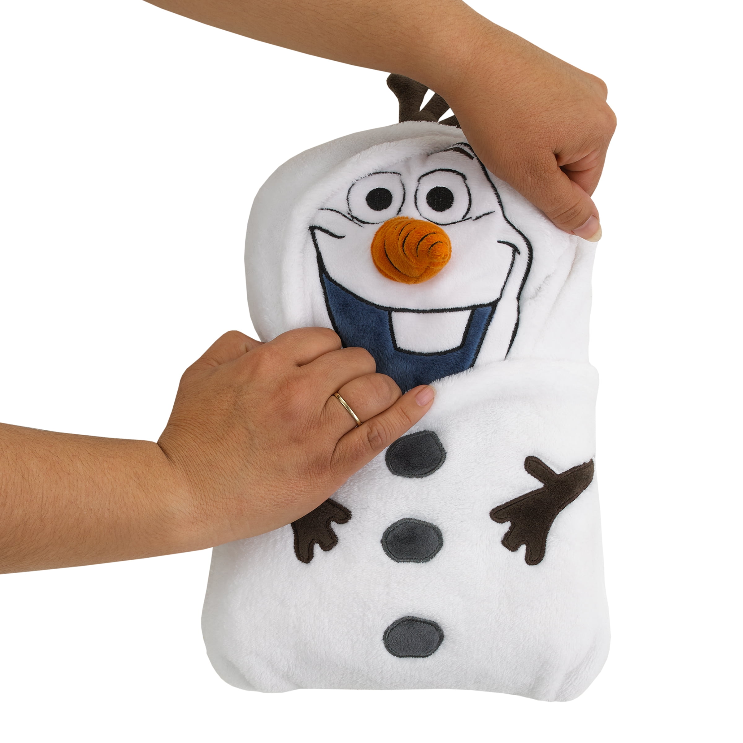 Disney Frozen Winter Cheer Olaf Character Shaped Blanket, White, Preschool Boy or Girl