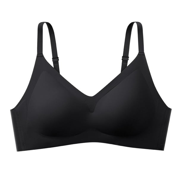 PEASKJP Wireless Bras with Support and Lift Wireless Everyday Bras for  Women, Black S
