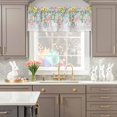 thumbnail image 5 of Valance Curtains for Kitchen Windows Easter Spring Flower Plant Eggs Rod Pocket Valance Farm Leaves Plant on Wood Short Window Curtain Topper for Bedroom Living Room Bathroom 42x12in,1&nbsp;Panel, 5 of 9