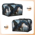 thumbnail image 3 of Honeii Wild Blue Cool Dragon Print 4 slice Toaster Cover, Two Slice Toaster Dust-proof Cover For Kitchen Small Appliance and Fingerprint Protection, 3 of 7