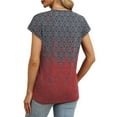 thumbnail image 4 of Ronuti Womens Printed Style Tops Short Sleeve Shirts Crew Neck Cute Trendy Basic Tunic, 4 of 9