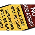 thumbnail image 4 of No Trespassing Warning Signs Funny Private Property Metal Tin Sign 8x12 Inches Aluminium, 4 of 7