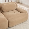 thumbnail image 6 of 3-Seat Sofa Premiumcorduroy Fabric Fabric Modular Multi-Combination Anti-Slip Design No Assembly Curved Armrests Ergonomic Support High-Resilience Sponge for Living Rooms Bedrooms (Camel), 6 of 11