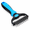 Blue, variant on Pet Pro Grooming Tool, Double-Sided Dematting Comb and Undercoat Rake, Rounded Teeth, Ergonomic Handle for Long Haired Pets