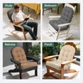 thumbnail image 3 of Millsilo High Back Rocking Chair Cushions 44" x 19" x 4", Indoor Rocker Cushion Set for Wooden Rocking Chairs, Thick Tufted Seat & Back Pad with Non-Slip Bottom & Ties, Khaki, 3 of 7
