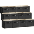 thumbnail image 1 of Cubos de almacenamiento Lifewit, 12 paquetes, 28 cm, tela plegable, color negro, 1 of 7