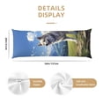 thumbnail image 2 of Bixox Blue Sky Dog Print Body Pillow Cover with Zipper Closure, Cozy Fuzzy Fleece Body Pillow Case Cover 20 x 54 Inches,Long Body Pillow Pillowcase, 2 of 6