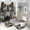 style-4yushi, variant on Funny Glasses Wolf Bathroom Sets with Shower Curtain And Rugs, Incl with 12 Hooks，Toilet Lid Oval Rug