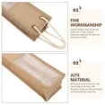 2Pcs Gift Wine Bottle Bag Jute Red Wine Bottle Bag Transparent Window
