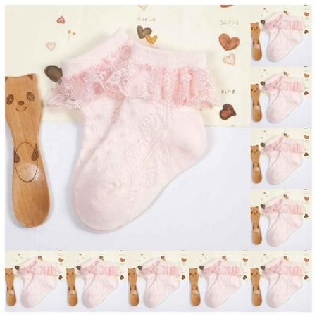 

10pcs Cute Baby Infant Lace Sock Girls Tiny Newborn Spanish Knitted Cotton Blend Ankle Socks