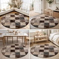 thumbnail image 4 of Round Rugs 3Ft, Farmhouse Cow Print Round Area Rug Washable Indoor Throw Carpet, Country Patchwork Cowhide Fur Plaid Small Non Slip Circle Rug for Bedroom Living Room Home Decor Aesthetic, 4 of 8