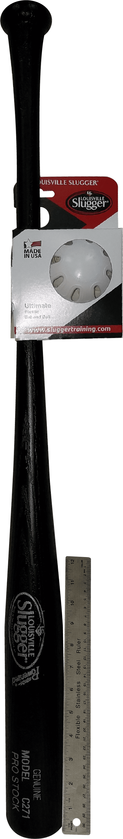 Louisville Slugger Ultimate Plastic Bat & Ball Combo, Black