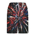 thumbnail image 4 of Jinhomg Mens Graphic Shorts Fancy American Flag Swim Trunks Big And Tall Comfy Elastic Drawstring Waist Beach Shorts with Liner Quick Dry 2 in 1 Athletic Board Shorts Black S, 4 of 6