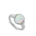 thumbnail image 4 of CHOOSE YOUR COLOR Sterling Silver Women's White CZ White Fire Ring Band 12mm 925 Female Size 7, 4 of 4