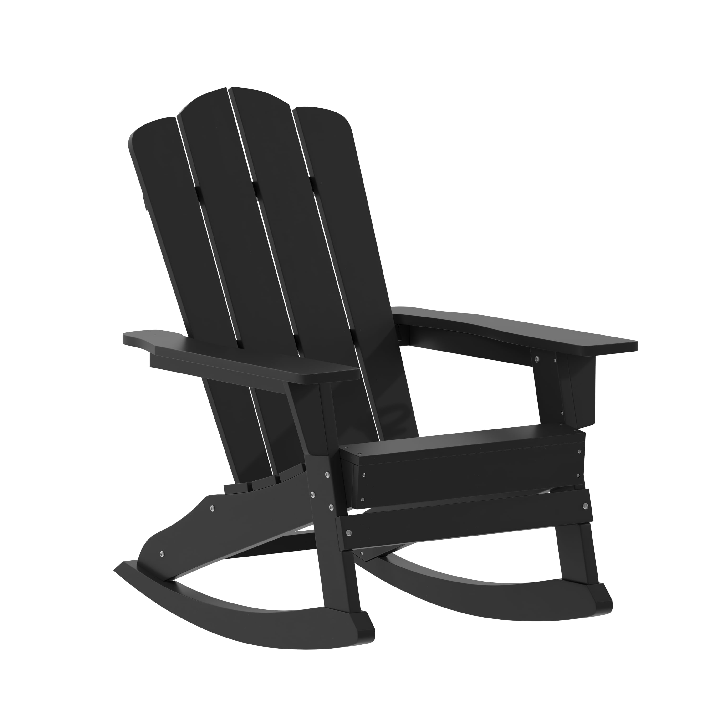 Flash Furniture Halifax Adirondack Rocking Chair with Cup Holder