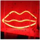 thumbnail image 3 of Luz nocturna LED de neón oso de fresa labios rojos decoración de bodas, 3 of 5